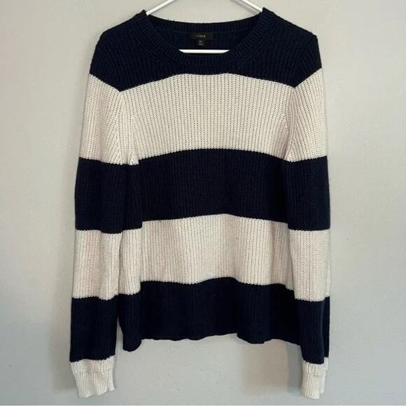 J Crew Cashmere Cotton Cable Knit Sweater - Picture 1 of 2